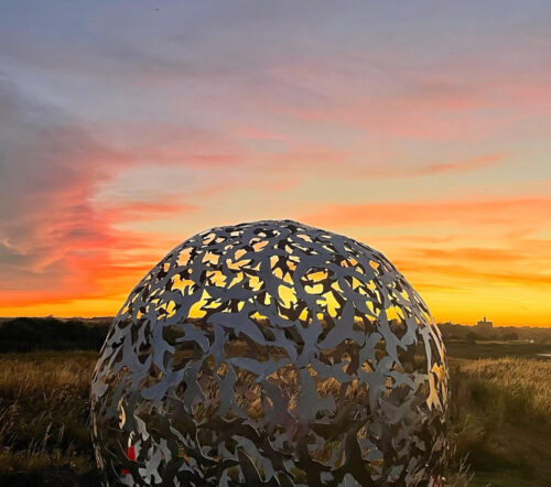 Rob Mulholland Sculpture, Flock Sphere, Amble